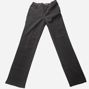 Gloria Vanderbilt Amanda High Rise Tapered Jeans Brown Womens 4 Average Stretch